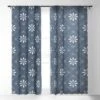 CoastL Studio Scandinavian Classic Blue Single Panel Sheer Window Curtain - Deny Designs