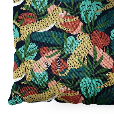 Heather Dutton Spotted Jungle Cheetahs Midnight Square Floor Pillow - Deny Desings - Image 2