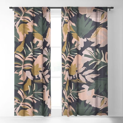 Marta Barragan Camarasa Abstract Nature Tropical 34 Single Panel Sheer Window Curtain - Deny Designs