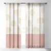 Georgiana Paraschiv Minimal Gold Dots Single Panel Sheer Window Curtain - Deny Designs