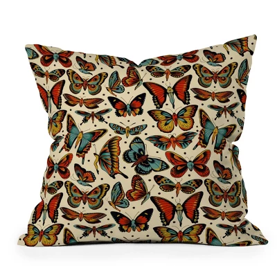 Cecitattoos Butterflies Outdoor Throw Pillow - Deny Designs - Image 3