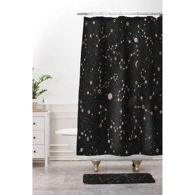 Iveta Abolina Starry Night Shower Curtain Black - Deny Designs - Image 2
