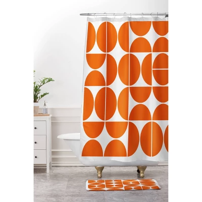 The Old Art Studio Mid Century Modern Memory Foam Bath Mat Orange - Deny Designs - Image 2