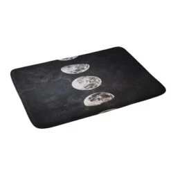 Emanuela Carratoni Mystery Moon Memory Foam Bath Mat Black/White - Deny Designs