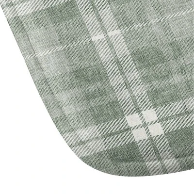 Little Arrow Fall Plaid Memory Foam Bath Mat Green - Deny Designs - Image 2