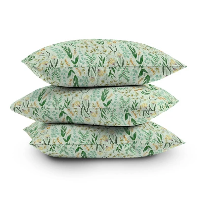 Pimlada Phuapradit Green Garden Square Throw Pillow Green - Deny Designs - Image 3