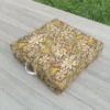 Sewzinski Retro Flowers On Brown Outdoor Floor Cushion - Deny Designs