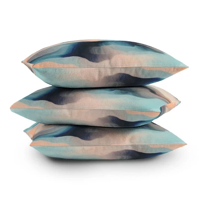 Marta Barragan Camarasa Abstract Tidal Waves Outdoor Throw Pillow Blue - Deny Designs - Image 3