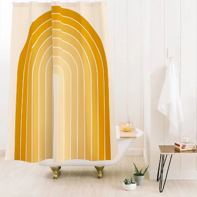 Colour Poems Gradient Arch XXV Shower Curtain Yellow - Deny Designs - Image 2