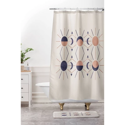 Emanuela Carratoni Moon And Sun Memory Foam Bath Mat Black/White - Deny Designs - Image 2