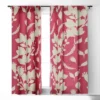 Viviana Gonzalez Floral Magenta Vibes 84" X 50" Single Panel Blackout Window Curtain - Deny Designs
