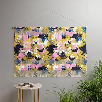 47" X 32" Large Marta Barragan Camarasa Abstract Brushstrokes 03 Fiber Wall Hanging - Deny Designs