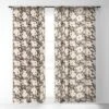 Holli Zollinger Indra Poppy Dark Single Panel Sheer Window Curtain - Deny Designs