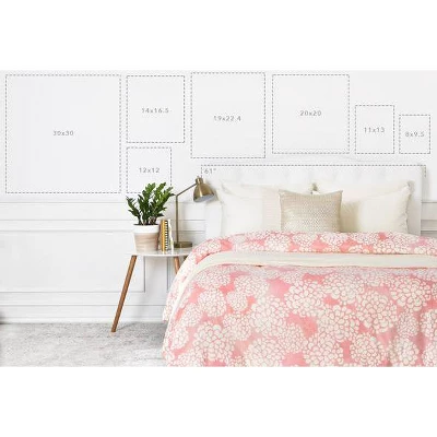 (Set Of 2) 12" X 12" Five Palms Framed Decorative Wall Art White - Deny Designs