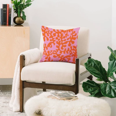 16"x16" Camilla Foss Shapes Square Throw Pillow Pink - Deny Designs