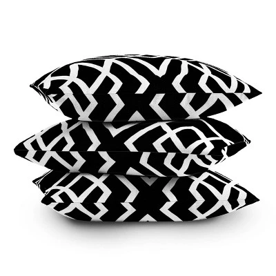 18"x18" Three Of The Possessed Inbetween Square Throw Pillow Black/White - Deny Designs - Image 2