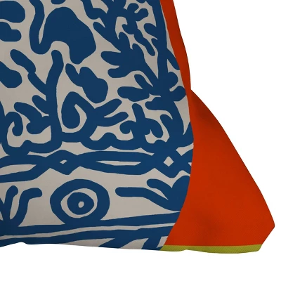 16"x16" Chuck Gonzales Mom's China Square Throw Pillow Blue - Deny Designs - Image 2