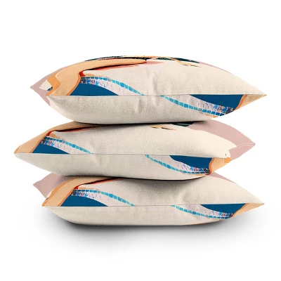 Oranges This Sunday Outdoor Throw Pillow Pink - Deny Designs - Image 3