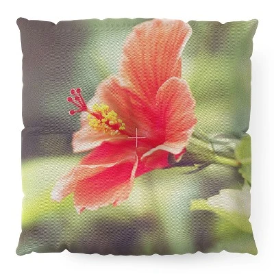 Bree Madden Hibiscus Square Floor Pillow - Deny Designs