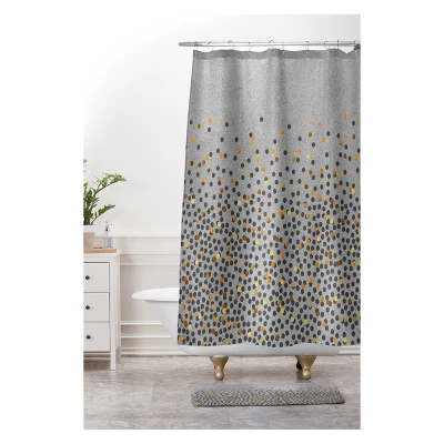 Iveta Abolina Gray Splash Bath Rugs And Mats Gray 24" X 36" - Deny Designs