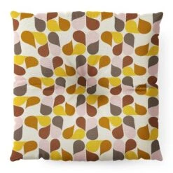 June Journal Abstract Leaves Square Floor Pillow - Deny Desings