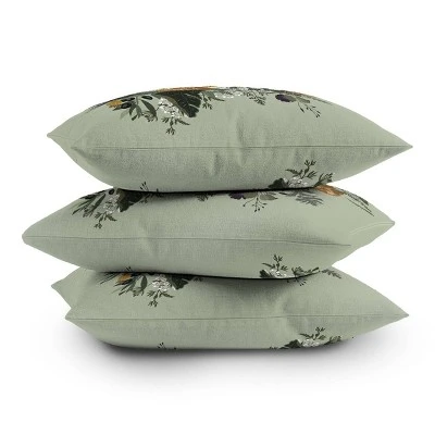 16"x16" Iveta Abolina Paloma Midday Square Throw Pillow Green - Deny Designs - Image 3