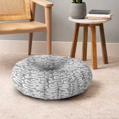 Holli Zollinger Ceres Ani Grey Round Floor Pillow - Deny Designs - Image 3