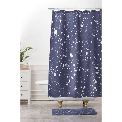 Emanuela Carratoni Stardust Memory Foam Bath Mat Blue - Deny Designs - Image 2