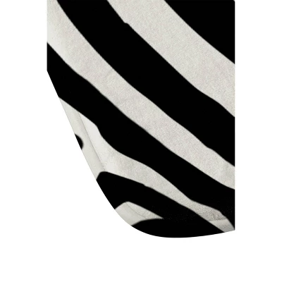 Natalie Baca Zebra Striped Memory Foam Bath Mat Black/White - Deny Designs