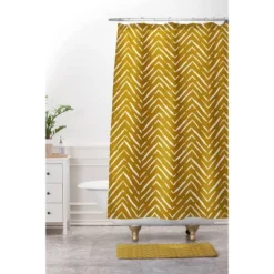 Iveta Abolina La Jardin Noir III Bath Mat Yellow - Deny Designs