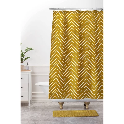 Iveta Abolina La Jardin Noir III Bath Mat Yellow - Deny Designs