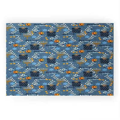 Marni Love And Light Blue Hanukkah Looped Vinyl Welcome Mat - Society6 - Image 6