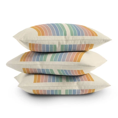 Colour Poems Gradient Arch Rainbow Outdoor Throw Pillow - Deny Designs - Image 2