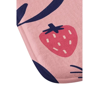 Jenny Chang-Rodriguez Strawberries Memory Foam Bath Mat Pink - Deny Designs - Image 2
