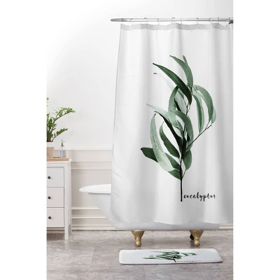Gale Switzer Eucalyptus Australian Gum Tree Shower Curtain Green - Deny Designs - Image 2