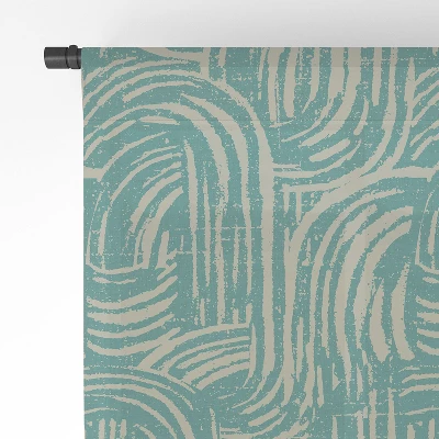 Holli Zollinger Kikka Teal 50" X 64" Single Panel Sheer Window Curtain - Deny Designs - Image 3