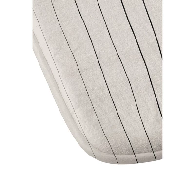 Vertical Lines Memory Foam Bath Mat Black - Deny Designs - Image 2