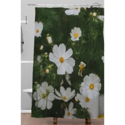 Hello Twiggs Cosmos Shower Curtain White White - Deny Designs