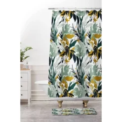 Marta Barragan Camarasa Botanical Brushstrokes Bath Mat - Deny Designs