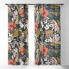 Marta Barragan Camarasa Animal Print Dark Jungle Single Panel Sheer Window Curtain - Deny Designs