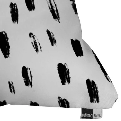 Allyson Johnson Strokes Square Throw Pillow Black/White - Deny Designs - Image 2