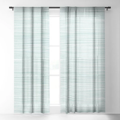 CoastL Studio Ocean Tide Sea Foam Single Panel Sheer Window Curtain - Deny Designs