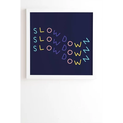 Jenny Chang-Rodriguez Slow Down Framed Wall Canvas White/Black - Deny Designs - Image 4