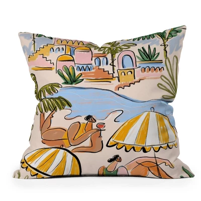 Maggie Stephenson Amalfi Coast Italy Outdoor Throw Pillow - Deny Designs - Image 3
