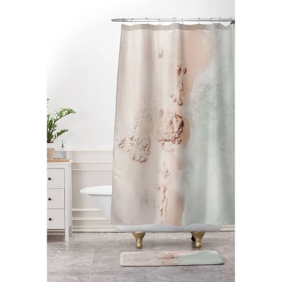 Ingrid Beddoes Beach Champagne Memory Foam Bath Mat Pink - Deny Designs - Image 2