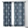 CoastL Studio Scandinavian Classic Blue 84" X 50" Single Panel Blackout Window Curtain - Deny Designs
