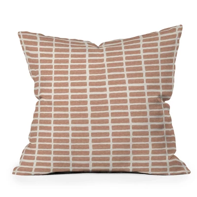Little Arrow Design Co. Block Tile Outdoor Throw Pillow Terracotta - Deny Designs - Image 4