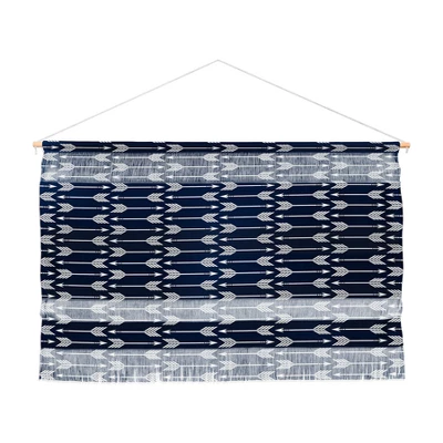 Little Arrow Design Co Arrows On Navy Wall Hanging Landscape Tapestries Black - Deny Designs - Image 5