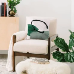 Iris Lehnhardt Minimalist Painting Throw Pillow -Deny Designs