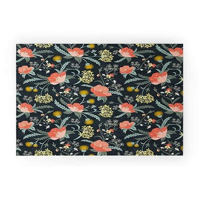 Heather Dutton Poppy Meadow Midnight Looped Vinyl Welcome Mat - Society6 - Image 5